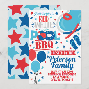 invitation de l'invitation de la partie 4 juillet