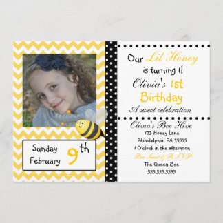 Invitation de Little Honey Chevron