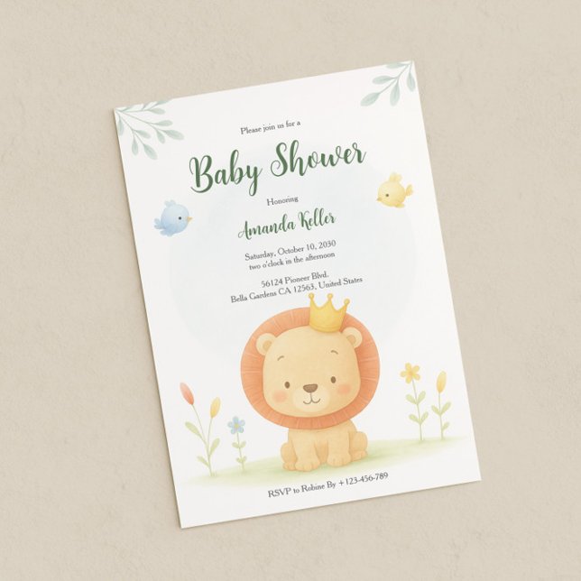 Invitation de Little King Baby shower (Créateur téléchargé)