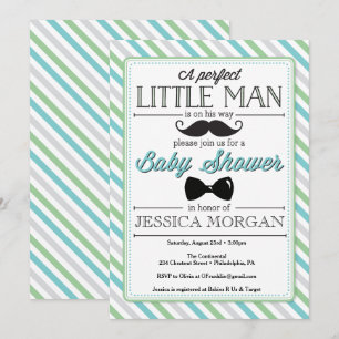 Invitation de Little Man Baby shower