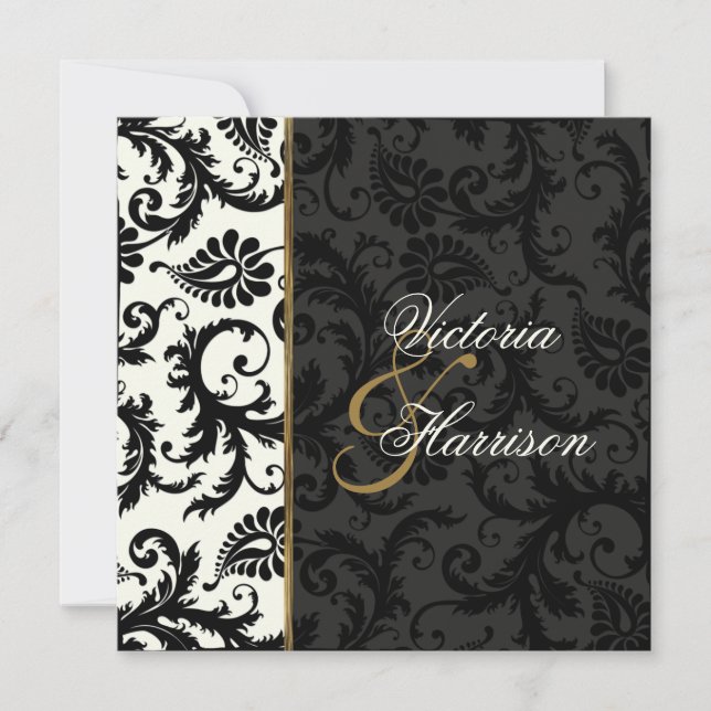 Invitation de l'ivoire, de l'or et du Mariage dama (Devant)