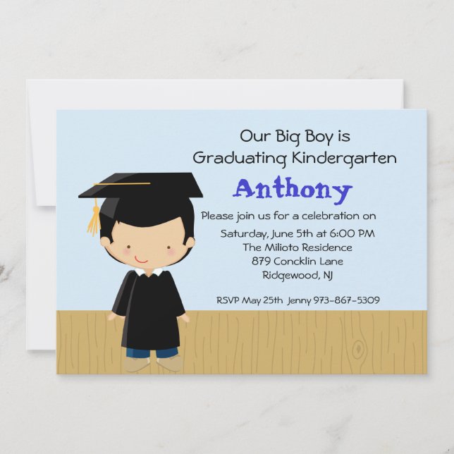 Invitation de l'obtention du diplôme de notre (Devant)