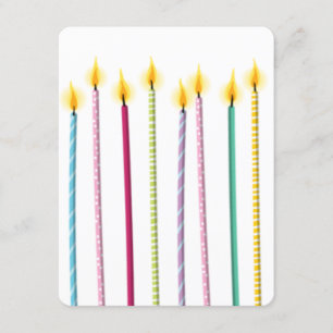 Invitation De longues bougies colorées Modèle d'anniversaire