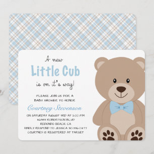 Invitation de l'ours en peluche Little Cub