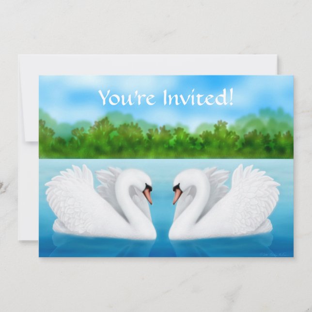 Invitation de Love Swans (Devant)