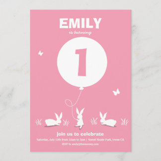 Invitation De Lucy : BUNNY BALLOON| Anniversaire de enfant ro
