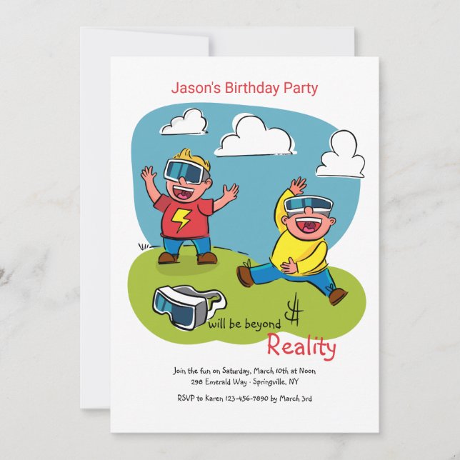 Invitation de lunettes de simulation (Devant)