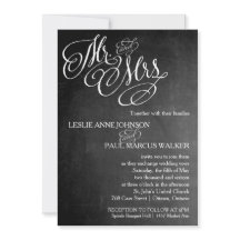Invitation de M. et Mme Scroll Chalkboard