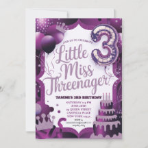 Invitation de Mademoiselle Threenager Violet