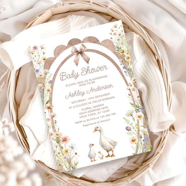 Invitation de Mama et Little Gosling Baby shower (Créateur téléchargé)