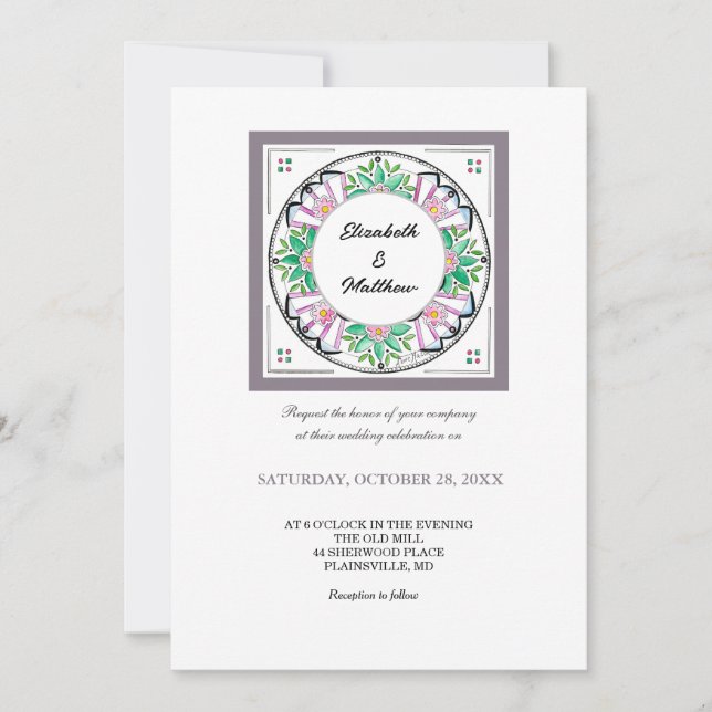 Invitation de Mandala Floribunda (Devant)