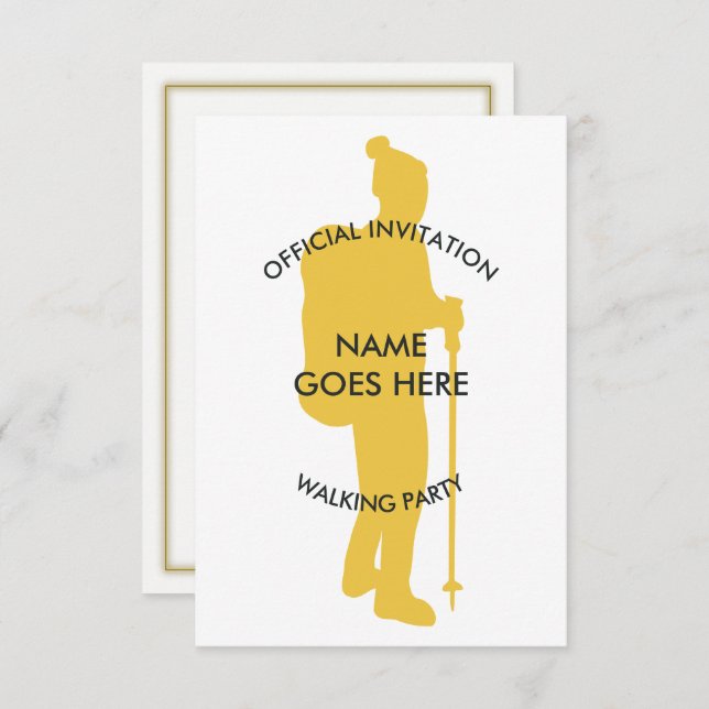 Invitation de marche personnalisable de partie (Devant / Derrière)