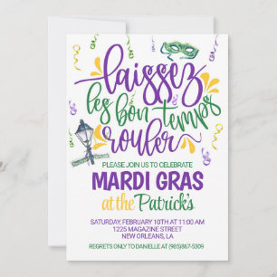 Invitation de Mardi Gras