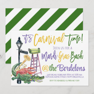 Invitation de Mardi Gras