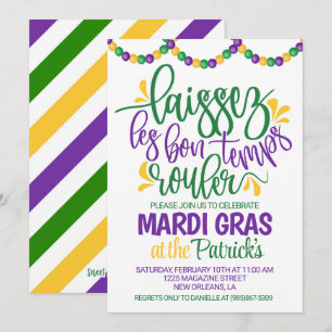 Invitation de Mardi Gras