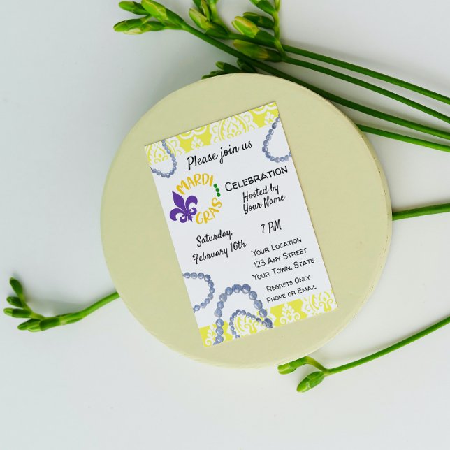 Invitation de Mardi Gras (Créateur téléchargé)