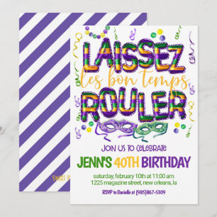 Invitation de Mardi Gras