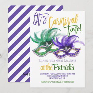Invitation de Mardi Gras