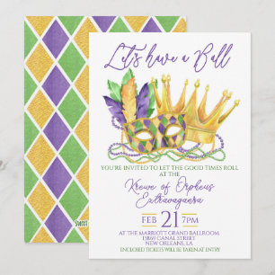 Invitation de Mardi Gras Ball