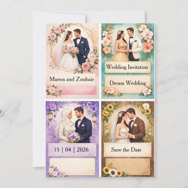 Invitation de mariage (Devant)