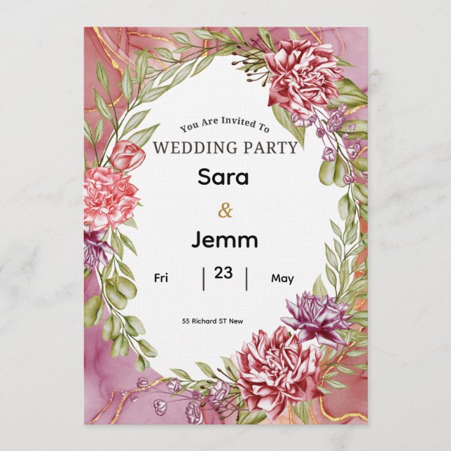 Invitation de mariage (Devant)