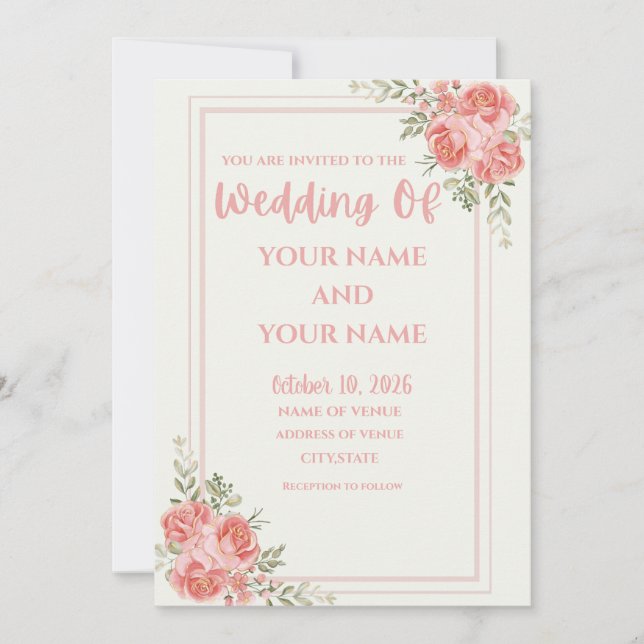 Invitation de mariage (Devant)