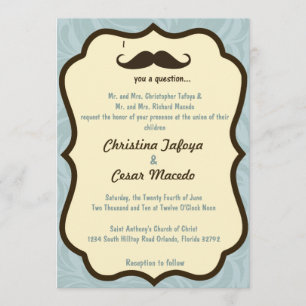 Invitation de mariage 5x7 Je Dois Vous Poser une Q
