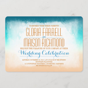 Invitation de mariage à Blue ombre beach