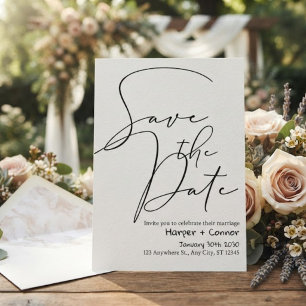 Invitation de mariage à croquis mignon pour sauver