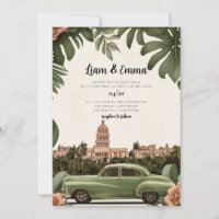 Invitation de mariage à Cuba La Havane mariage de