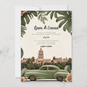 Invitation de mariage à Cuba La Havane mariage de
