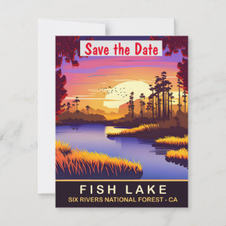 Invitation de mariage à Fish Lake en Californie, d