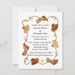 Invitation de mariage à la campagne