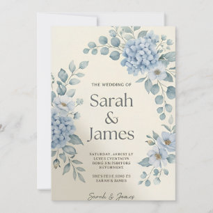 Invitation de mariage à l'arche florale aquarelle