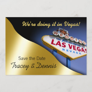 Invitation de mariage à Las Vegas, à retenir la da