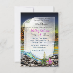 Invitation de mariage à l'élément Terre planète