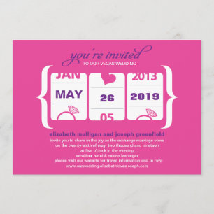 Invitation de mariage à machine à sous
