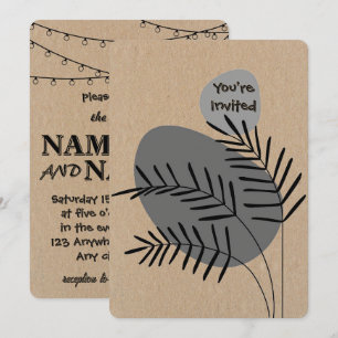 Invitation de mariage à typographie simple