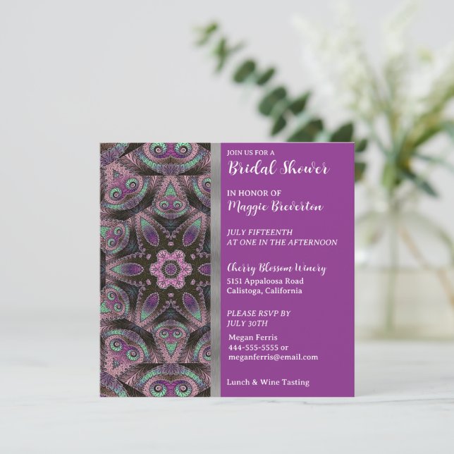 Invitation de mariage abstrait glamour (Debout devant)