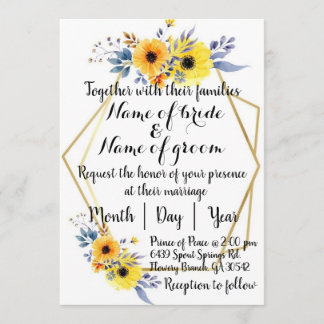 Invitation de mariage anglaise