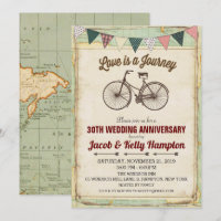 Invitation de mariage anniversaire de vélo vintage