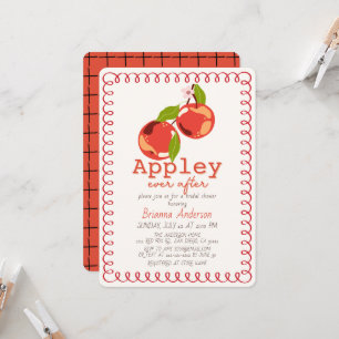 Invitation de mariage Apple Ever After Cadre Rouge