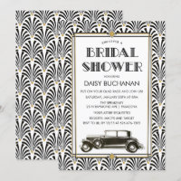 Invitation de mariage Art Déco Gatsby