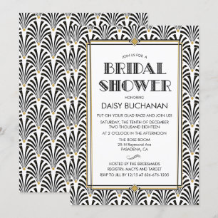 Invitation de mariage Art Déco Gatsby