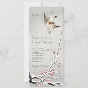Invitation de mariage - Art Vintage Amour d'Hiver
