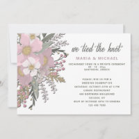 Invitation de mariage au Cornouiller rose