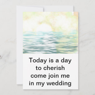 Invitation de mariage au design de lac