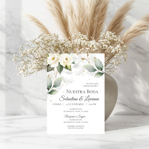 Invitation de mariage au eucalyptus verdoyant en e
