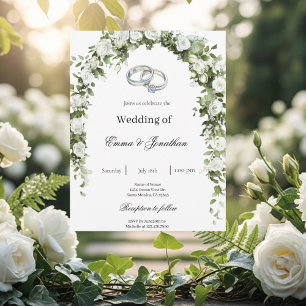 Invitation de mariage au jardin botanique avec ann