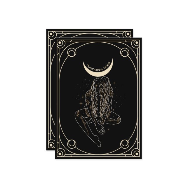 Invitation de mariage au tarot  (Devant/Arrière en situation)